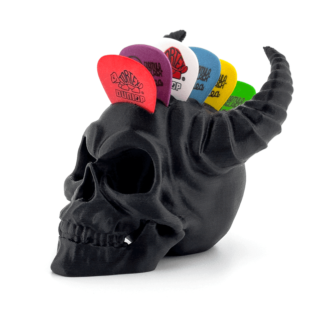 Organizer na kostki gitarowe – czaszka z rogami